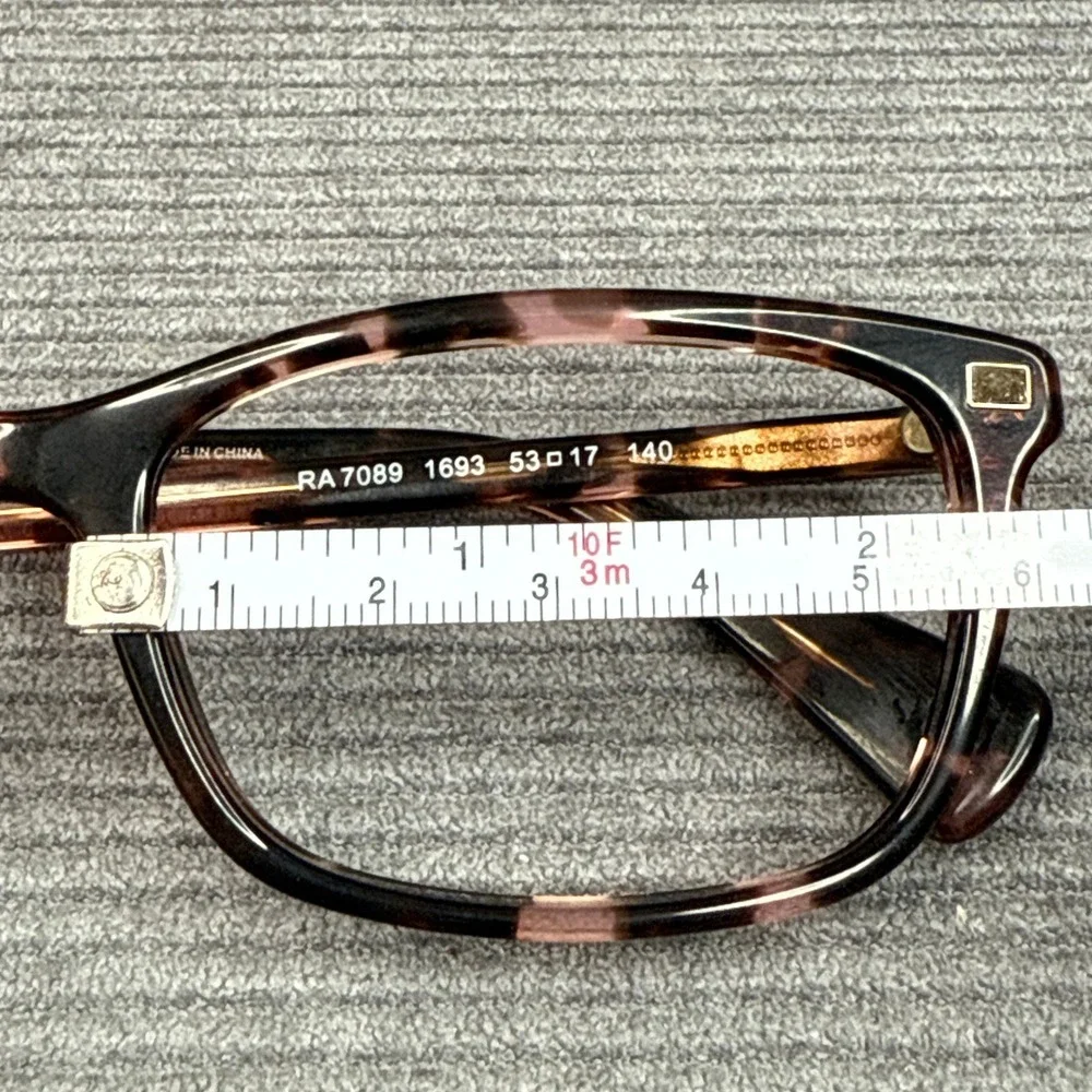 Ralph Lauren RA7089 1693 Pink Tortoise Rectangular Eyeglasses Frames 53-17-140
